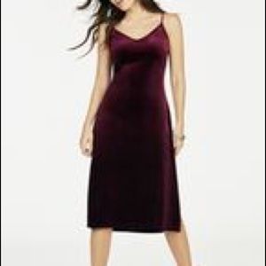 JustFab Burgundy velvet dress